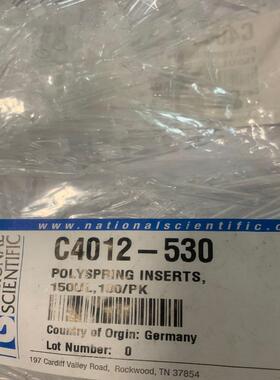 Themo旗下nationalscientific瓶内插管C4012-530 150ul 100