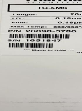 Thermo气相色谱柱26098-5780 TG-5MS 20m0.18mm0.18um