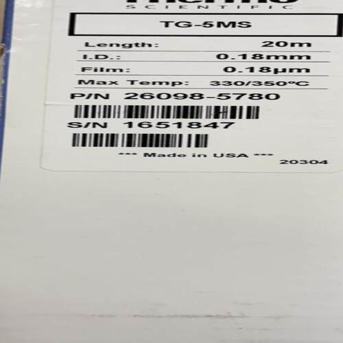 Thermo气相色谱柱26098-5780 TG-5MS 20m0.18mm0.18um