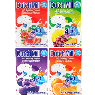 泰国进口dutch mill达美酸奶儿童饮料草莓蓝莓早餐饮品酸牛奶包邮
