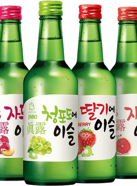 韩国进口真露果味女士低度微醺酒