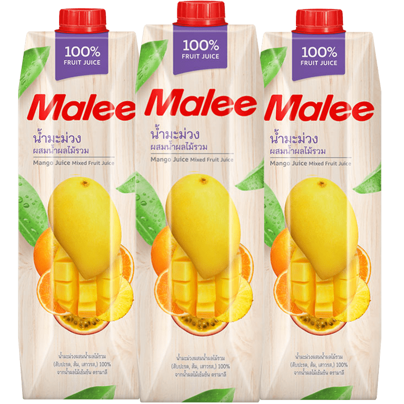 泰国进口Malee玛丽芒果汁1L*6瓶