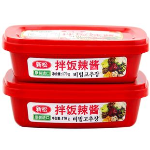 韩国新松辣椒酱大酱拌饭酱甜辣酱蘸酱烤肉酱辣炒年糕170g部队石锅