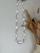 原创设计师款 净化 守护 小众设计感白水晶巴洛克高级感项链