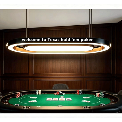德州扑克创意组合吊灯椭圆形吊灯侧面发光logo吧台个性4000k吊灯
