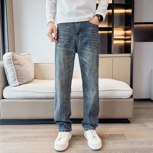 冬季加绒小码直筒复古牛仔裤男S码26号矮个子百搭潮流休闲裤子160