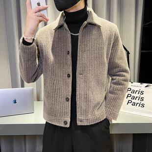 春季水貂绒短款外套男155小码加棉加厚夹克S号XS码青年休闲百搭潮
