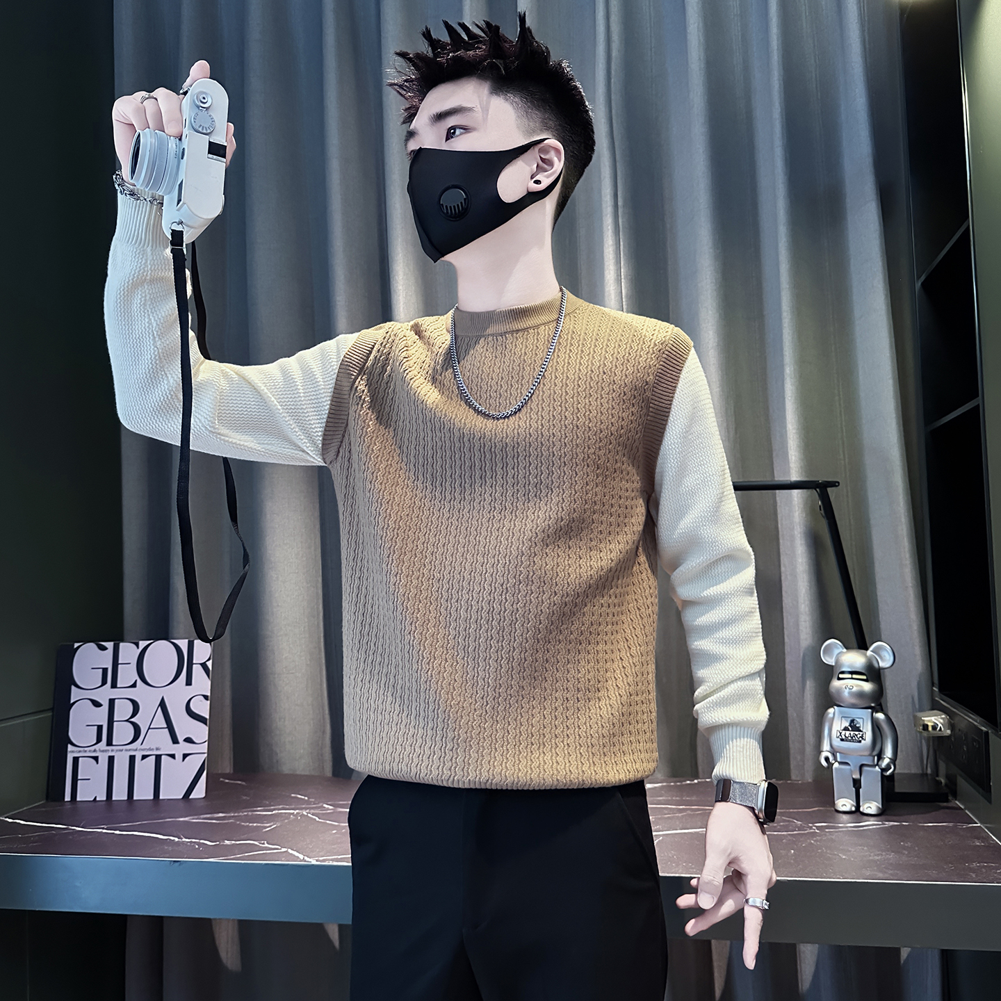 XS小码修身毛衣S男士小个子