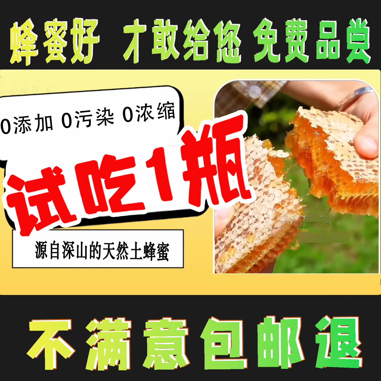 纯真土蜂蜜天然蜂农自产非野生原蜜结晶包邮纯正成熟洋槐蜜500g瓶