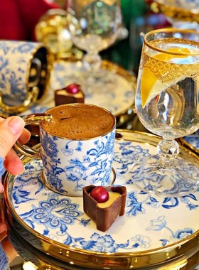 Selim土耳其欧式家用咖啡杯套装高级感轻奢下午茶陶瓷杯高档精致