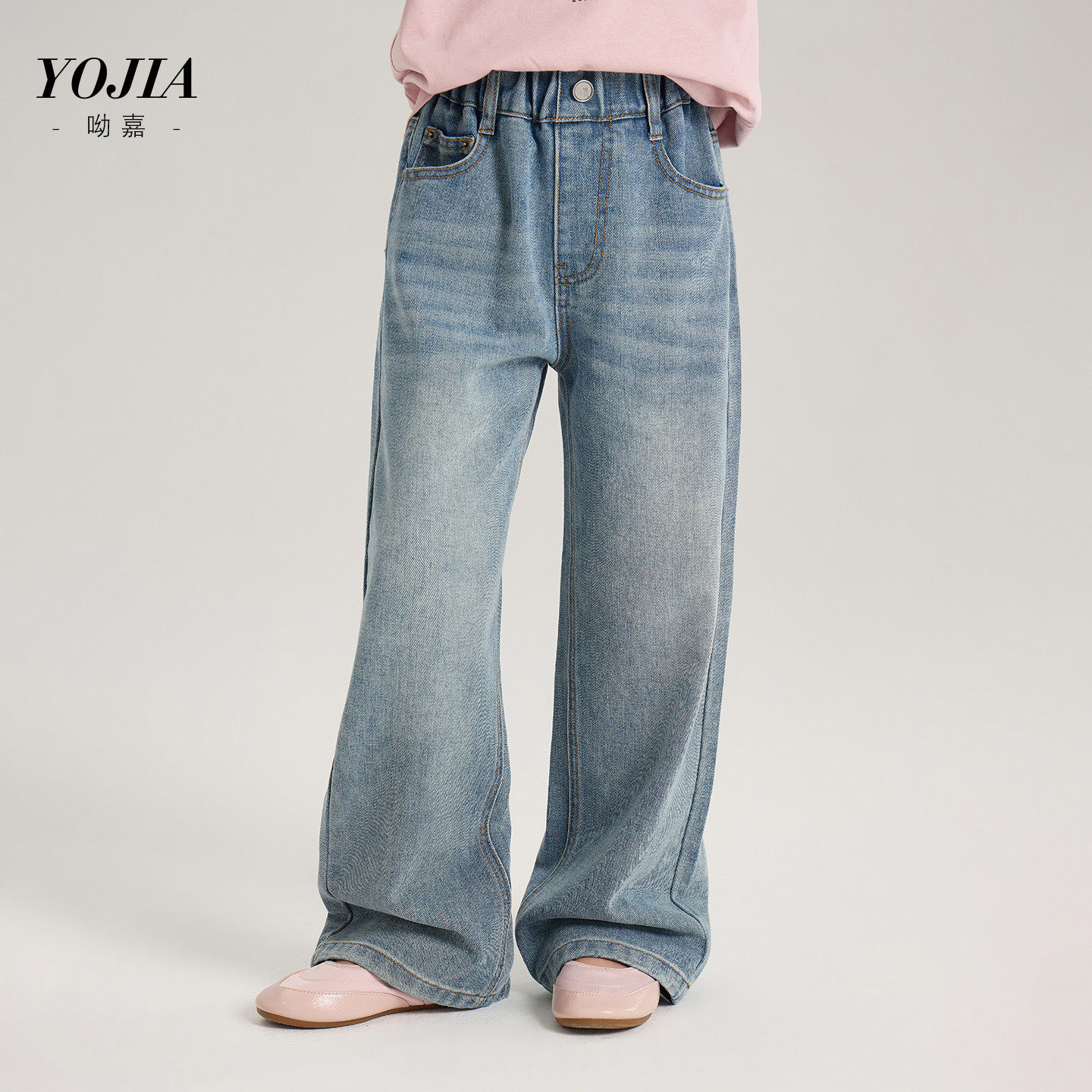 中大女童牛仔裤春装2026新款洋气韩版女孩休闲裤薄款直筒110~170