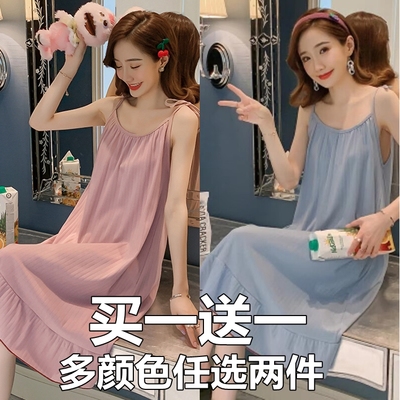 纯棉夏季公主风吊带睡裙
