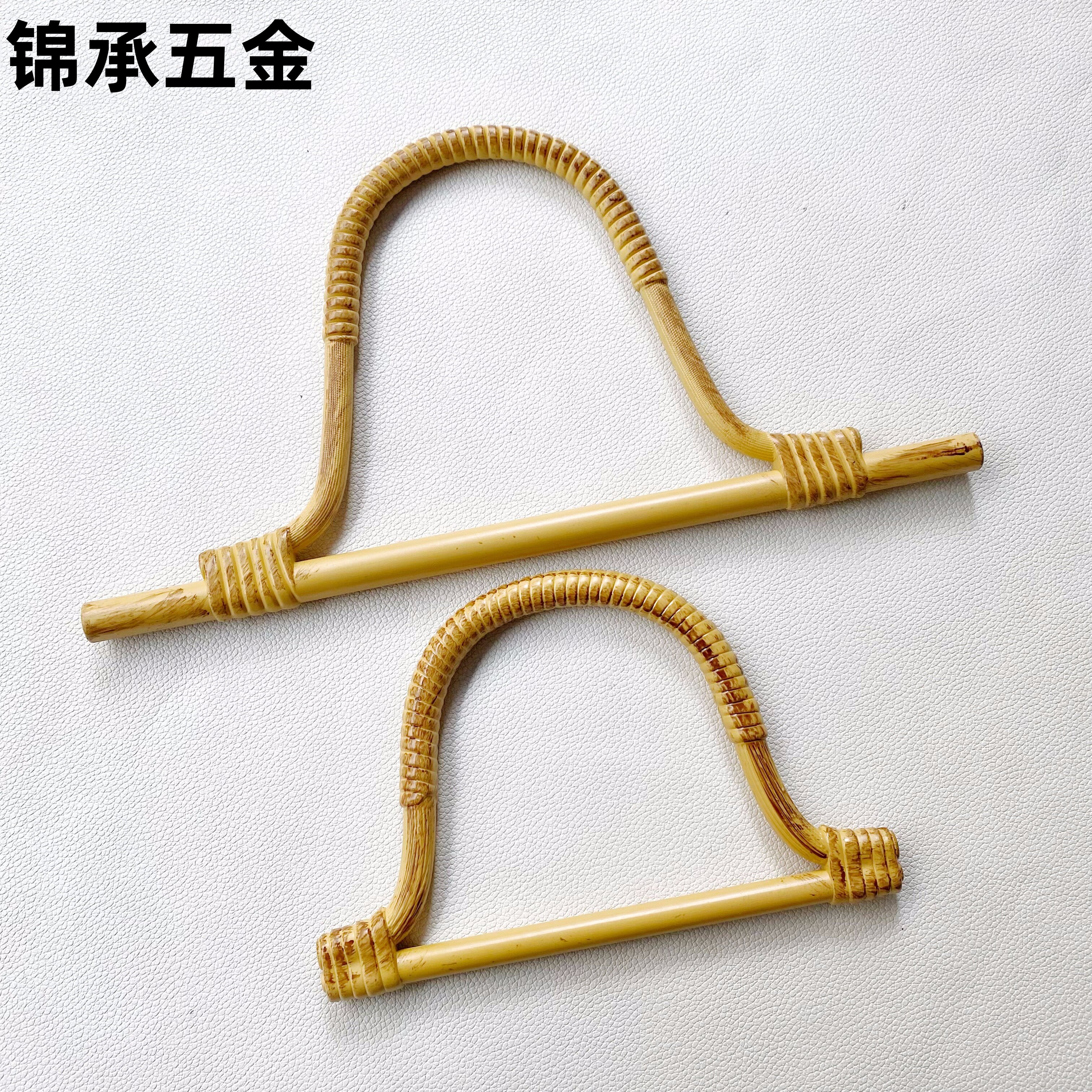 塑料竹藤手提配件编织包配件图片