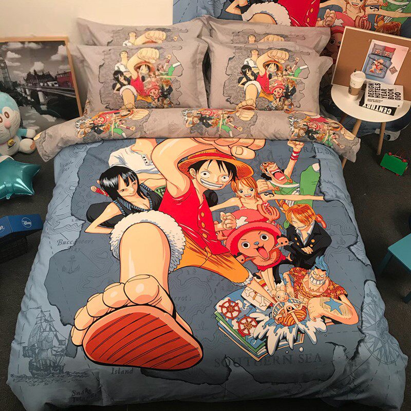 被子四件套男生个性男孩卡通动漫海贼王床单被套床笠全棉1.5m在类目 床上用品, 床品套件/四件套/多件套中 - 来自Buy2taobao.com提供专业的淘宝代购服务