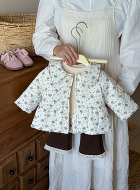 女童棉服外套冬装2025新款婴儿衣服冬季宝宝棉衣加厚保暖甜美上衣