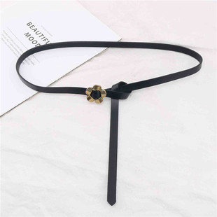 收腰绑带时尚 配连衣裙子衬衫 百搭皮带 饰西装 真皮做旧扣细腰带女装