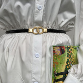 腰带女细装 饰连衣裙简约圆环百搭配裙子毛衣韩版 小皮带女韩国细潮