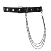 韩国小众凹造型皮带原创设计自制小众超火圆环女士腰带链条朋克风