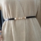皮带 配连衣裙子收腰百搭高级感2024新款 细腰带女珍珠真皮装 饰西装