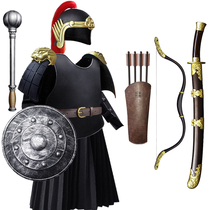 COS明朝塑料儿童凤翅盔甲可穿真人玩具男孩绣春刀弓箭盾牌演出服