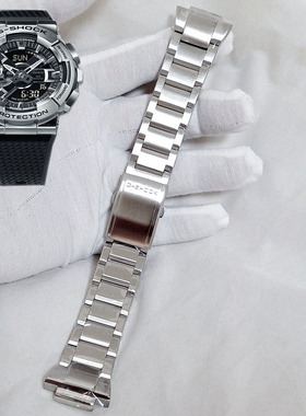 适配小钢炮GM110表带G-SHOCK钢带GM-110快拆精钢实心不锈钢表链男