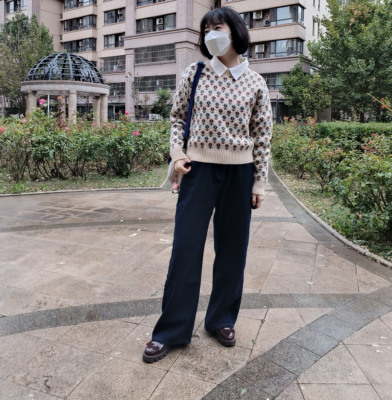 圆领甜美宽松柔软印花