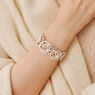 MOIAUSSI 溯星纯银手镯 轻奢手工感原创小众设计师气质女S925纯银