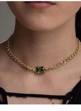 其他锆石黄铜颈链女百搭项链小众