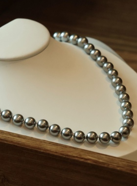 Lovisa灰色高级感气质珍珠项链