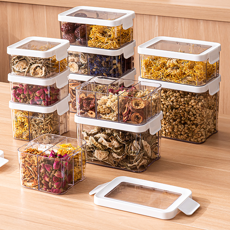 可视盖锁扣密封罐零食干货五谷杂粮食存储罐品级塑料收纳储物盒子