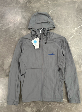 25款皱纹连帽灰色防晒衣遮阳速干透气夏男薄外套防紫外线皮肤衣