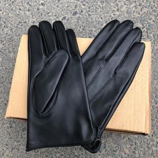 加绒皮手套山羊男寒冬保暖手袜子骑行防风分指男士手套