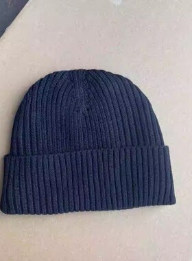武汉军旭厂新款藏青色针织帽男抓绒帽冬季保暖加绒工作羊毛线圆帽