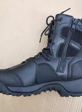 13黑色夏季作战靴战术特战训练鞋高帮侧拉链男真品