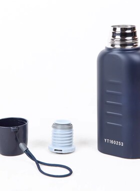 湖北贵族500毫升真空保温水壶便携带水壶套蓝色不锈钢水杯