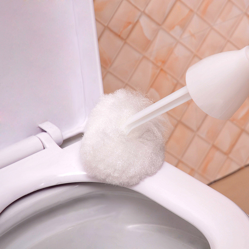 厕所挤水款白毛马桶刷软毛刷酒店保洁马桶刷浴缸刷洁厕清洁用品