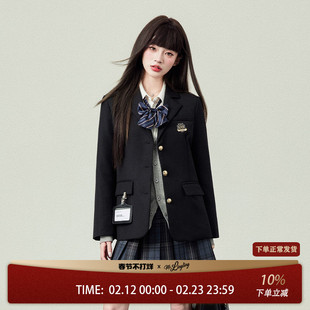 花铃太太原创表参大jk制服套装学院风女西服校供感外套西装春季校