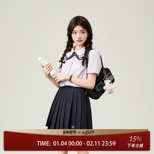 花铃太太泰式校服套装学院风jk制服衬衫夏上衣短袖女毕业照穿搭