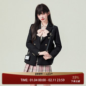 花铃太太jk原创制服圣日研心收腰外套女春季 新款 学院风校供感西服