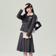 外套女高智感学院风深灰色校供感西服 花铃太太jk制服格雷系西装