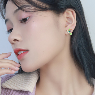 spade耳钉22年新款 kate 潮ins风蜂鸟钛钉轻奢小众设计感耳饰女