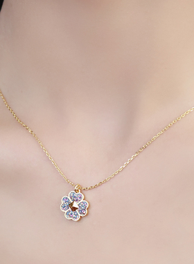kate spade项链22年新款潮ins风四叶草装饰小众轻奢女节日送礼