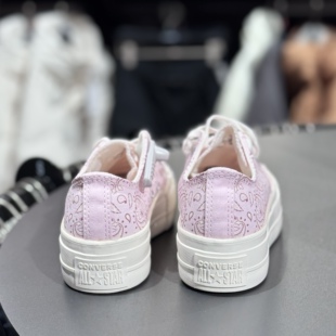 厚底帆布鞋 CONVERSE匡威 Lift腰果花低帮增高鞋 Star A15754C All