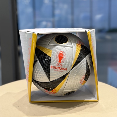 Adidas/阿迪达斯2024欧洲杯决赛比赛用球高端热粘合5号足球IS7436
