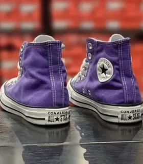 CONVERSE匡威All Star情侣款紫色经典款常青款高帮帆布鞋137833C