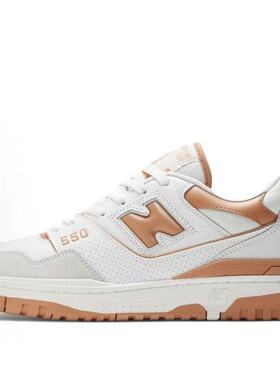 New Balance NB 550百搭复古篮球鞋橙白色男女同款低帮鞋BB550LSC