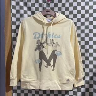 Dickies 春秋奶黄色新款百搭舒适男女款休闲连帽卫衣DK010198c331