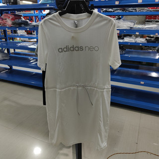 Adidas/阿迪达斯女子运动透气圆领短袖T恤连衣裙EI4261 S仓现货