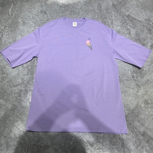 Vans范斯女子紫色白色宽松简约风冰淇凌连衣裙短袖 Vn000fqquug