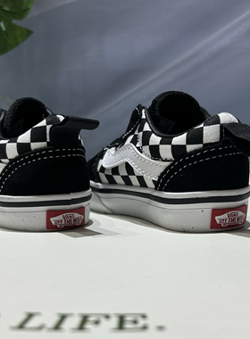 Vans Slip-on 可爱休闲时尚百搭黑白棋盘格婴幼童板鞋VN0A3QU1PVJ